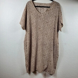 Shein Animal Print Pocket Shirt Dress Size XL Summer Beach Party Casual